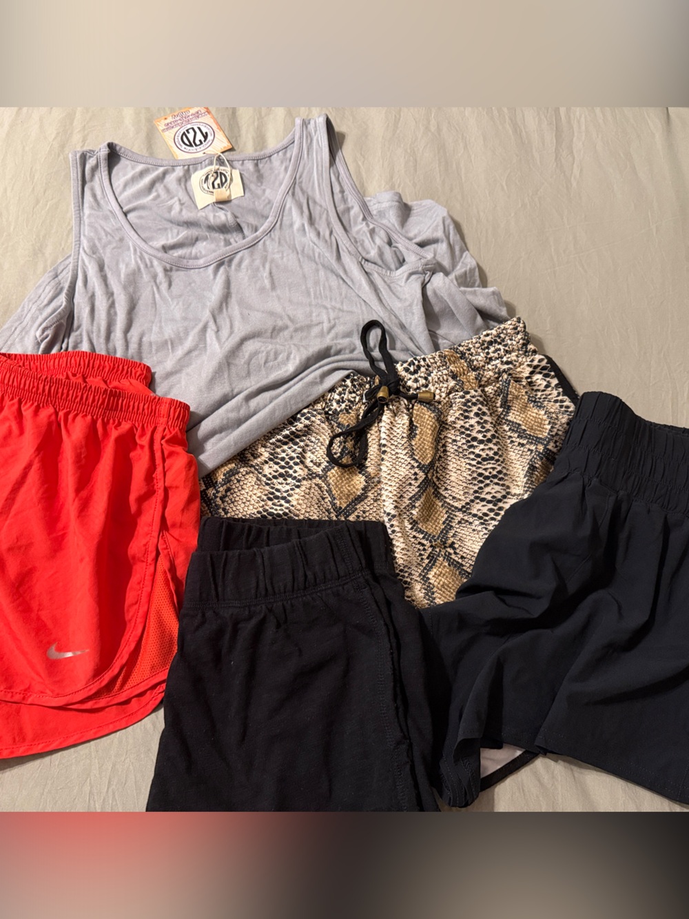Women’s small bundle Nike Red Athletic Shorts, VS black, Boutique and movement